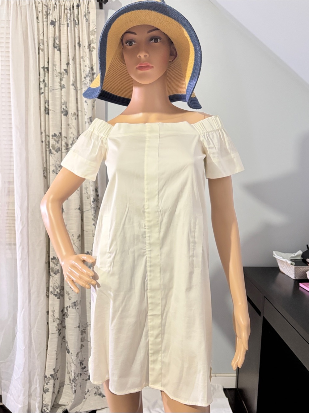 Off-Shoulder Cream White Dress